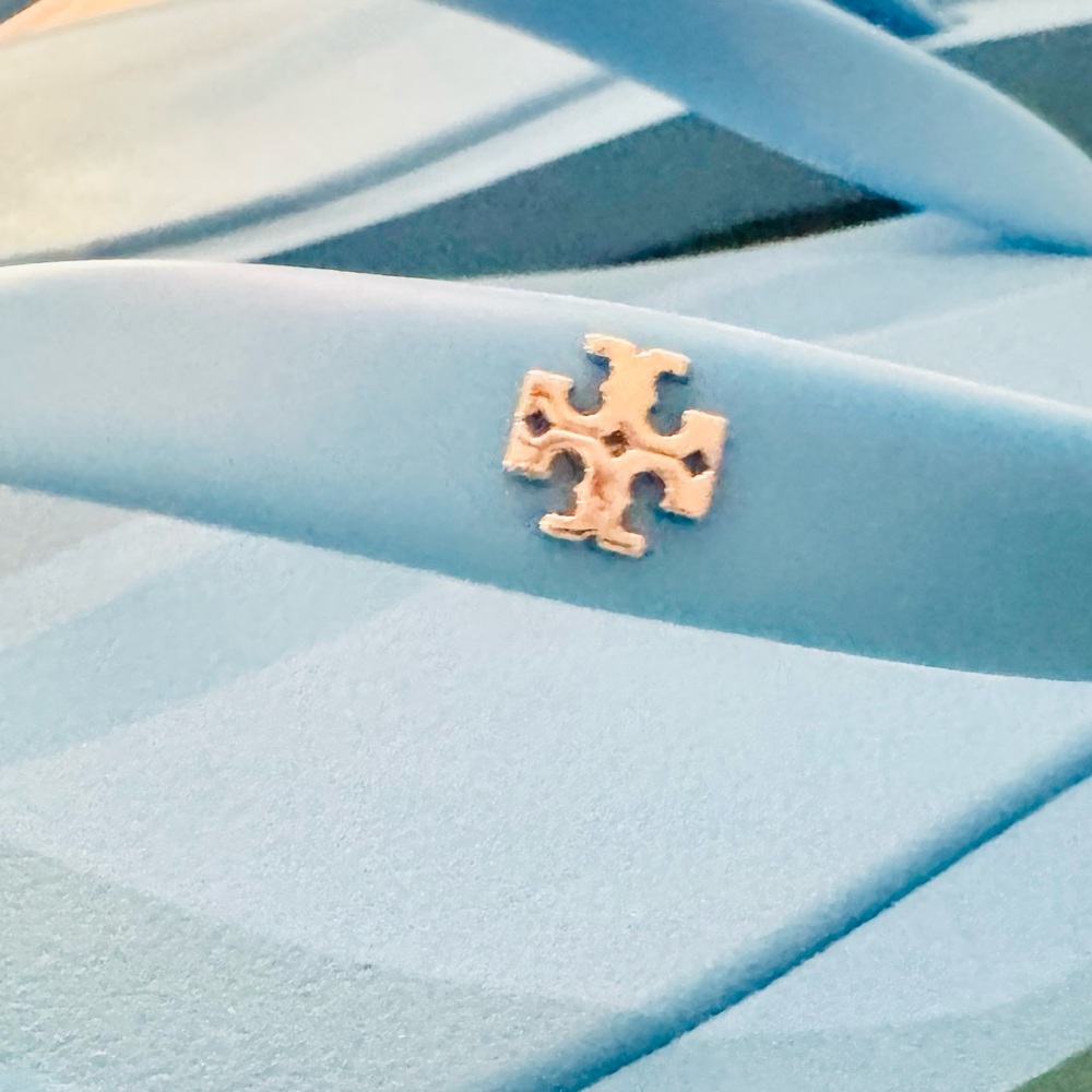 NWT - Tory Burch Blue Sandals - Picture 4 of 5
